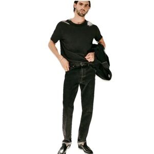 Alex Mill Am Orginal Vintage Black Mid Rise Straight Leg Cotton Men's Size 36